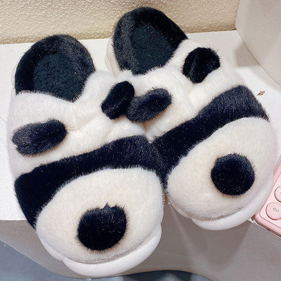 Cute and warm plush home slippers