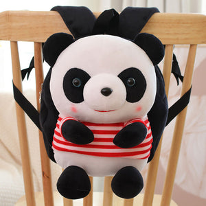 Panda Striped Backpack Kids Shoulder Bag Gift