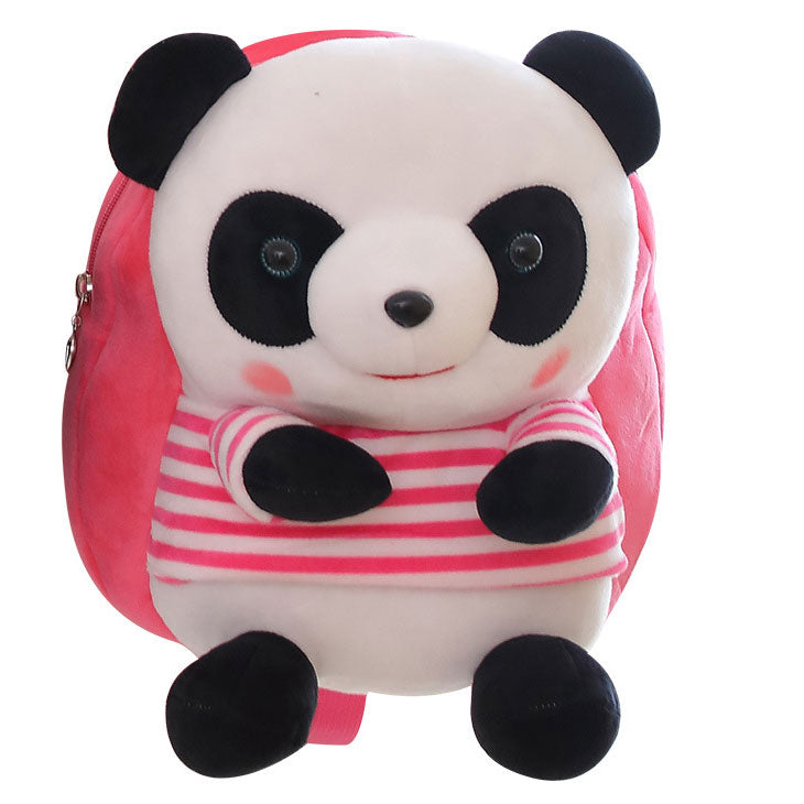 Panda Striped Backpack Kids Shoulder Bag Gift