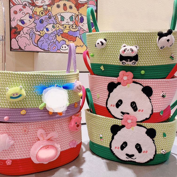 Panda Storage Basket Organizer Bag