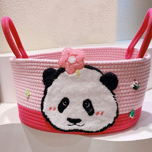 Panda Storage Basket Organizer Bag