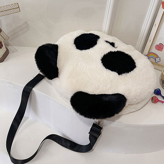 Large Capacity Panda crossbody plush book bags